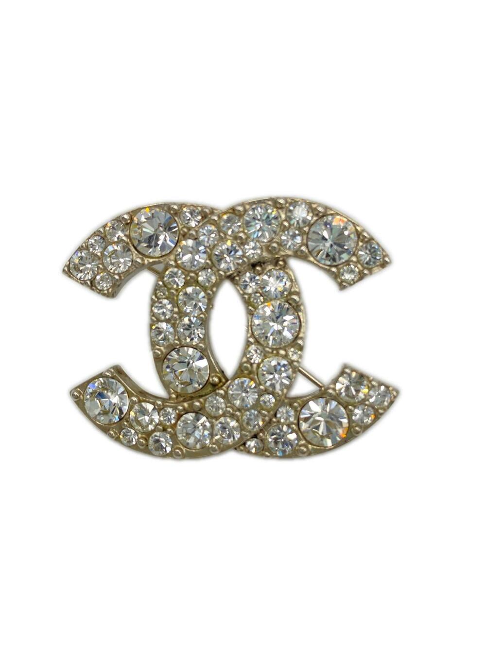 Chanel Cc Logo Brooch Sterling Silver #351361C89B